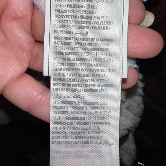 Abercrombie and Fitch. Sherpa coat misses Large navy blue - Picture 9 of 11